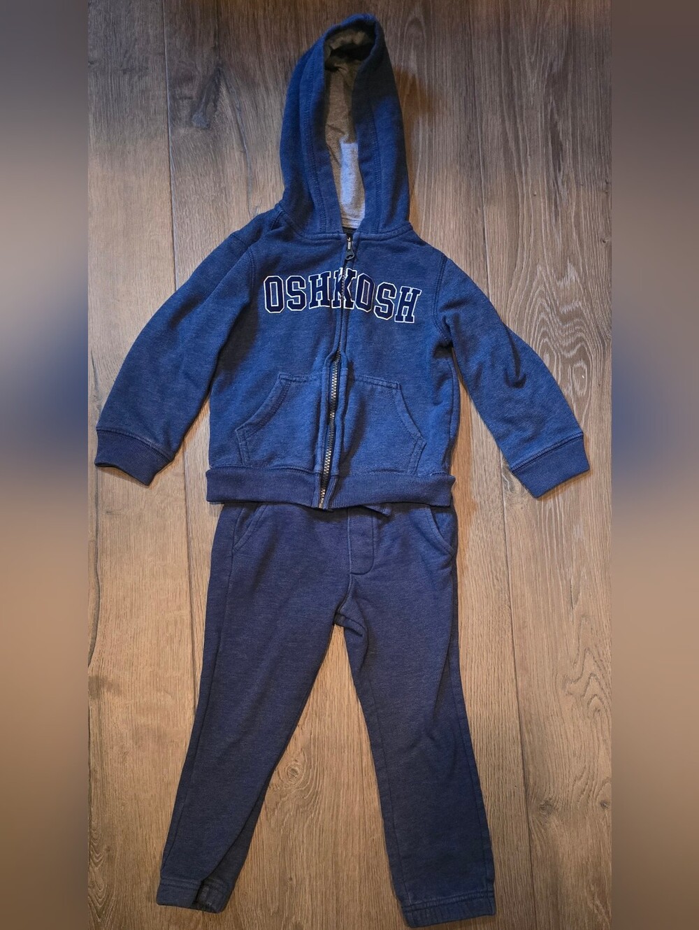OshKosh B’gosh Boys 4T Blue Zip Hoodie & Pants Outfit Set.  Toddler Sweatsuit